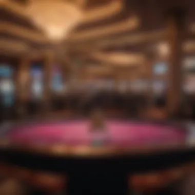 Luxurious casino interior showcasing a vibrant blackjack table