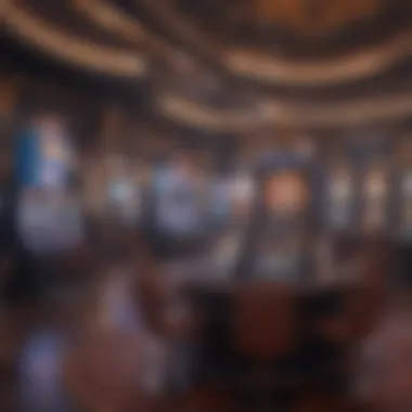 Futuristic Online Casino with VR Slot Machines A futuristic online casino showcasing VR slot machines