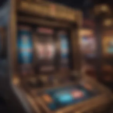 Immersive Slot Game Interface in VR A virtual reality headset displaying an immersive slot game interface