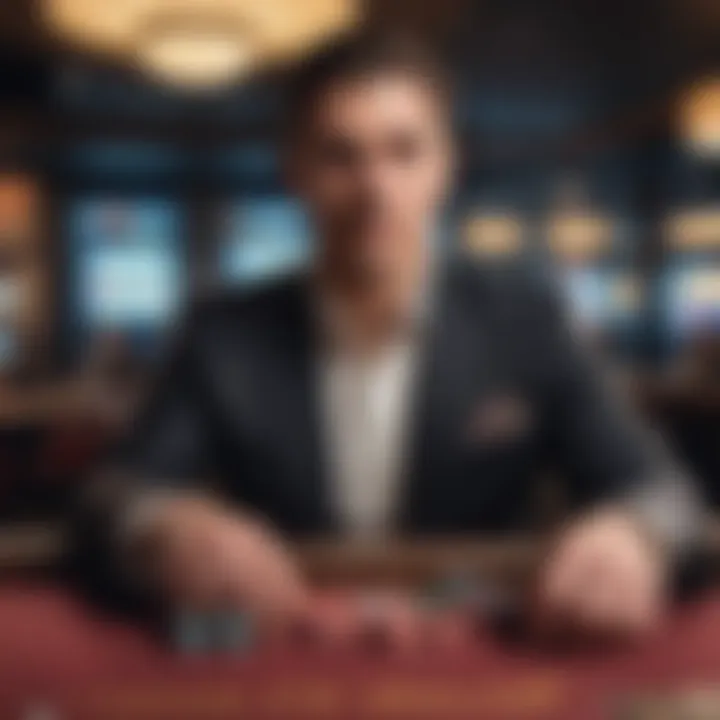 Illustration of dynamic live dealer at online casino game