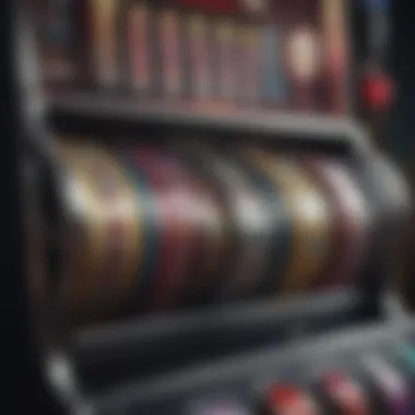Colorful and vibrant online slot machine reels spinning