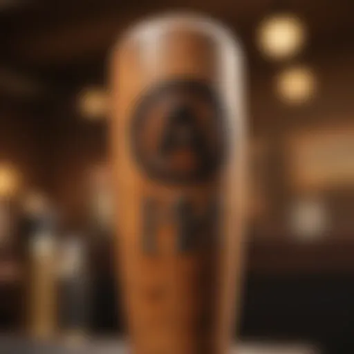 Vintage Baseball Bat with Team Logo