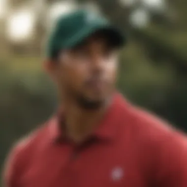 Focused Tiger Woods at the Masters