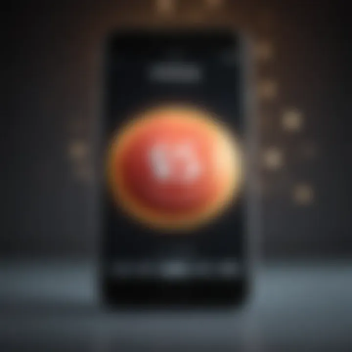 Illustration of a smartphone with the Georgia Lottery app logo