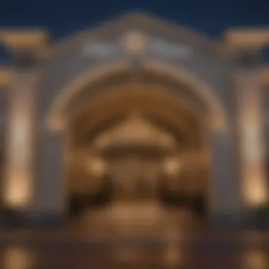 Glamorous Entrance of Horseman's Park Casino at Night