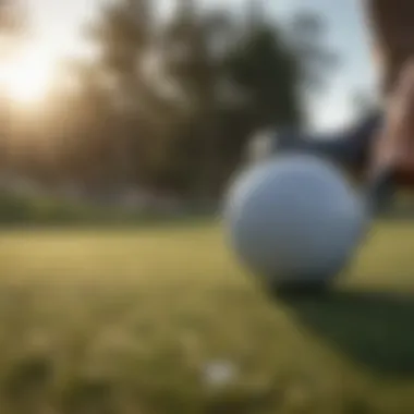 Close-up of a golfer in action during a tournament