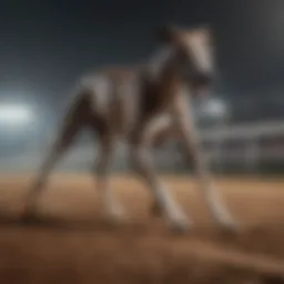 Graceful Greyhound Racing on Track