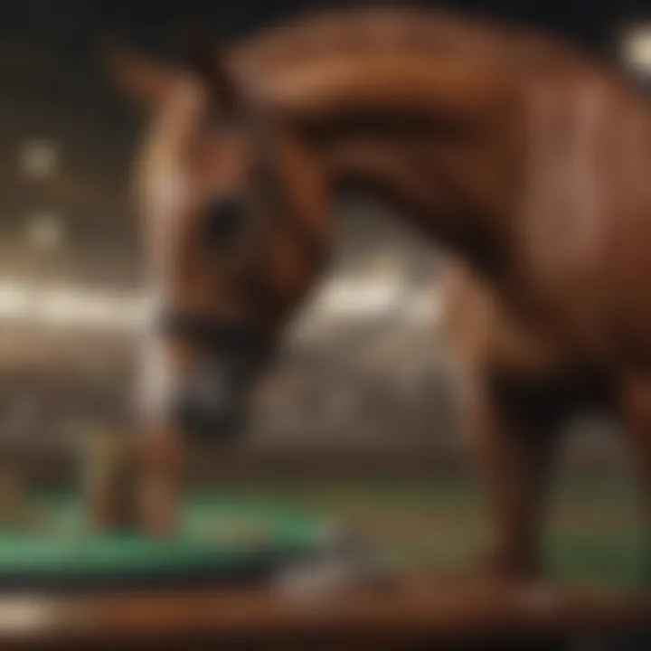 An infographic illustrating various betting types and odds for horse racing events.