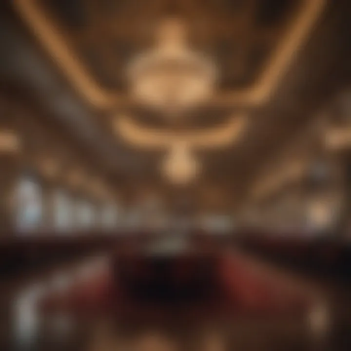 Elegant Casino Interior with Chandeliers