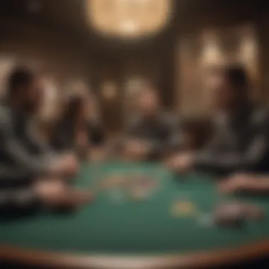 High-Stakes Poker Table with Players