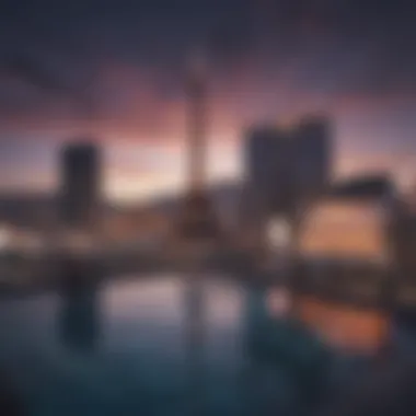 Infinity pool with a view of the Las Vegas skyline