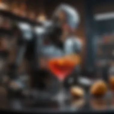 Innovative Robotic Mixology Creations Innovative cocktail crafting by robotic mixologist