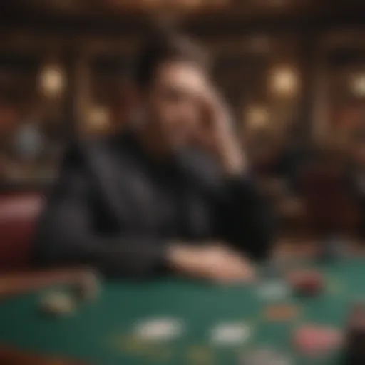 Mysterious figure at the blackjack table