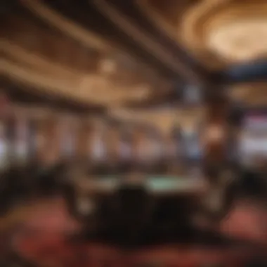 Sleek and stylish blackjack casino setting