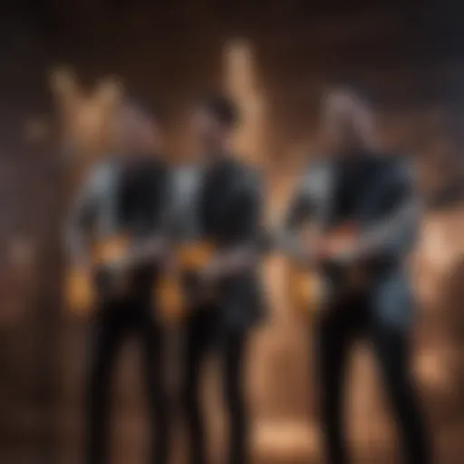 Energetic Jonas Brothers performing on stage