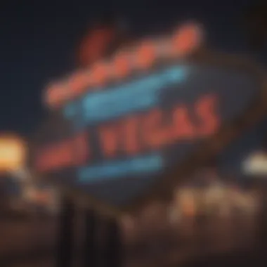 Glowing Las Vegas Sign