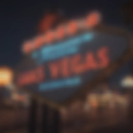 Glowing Las Vegas Sign