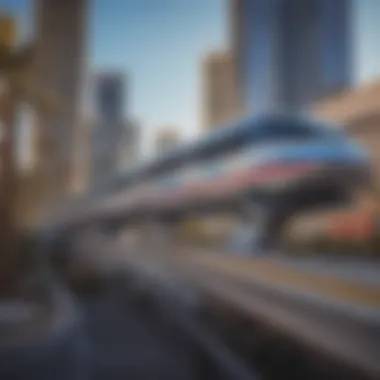 Las Vegas Monorail Trains in Motion