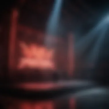 Vibrant Stage Lights Illuminating Performer