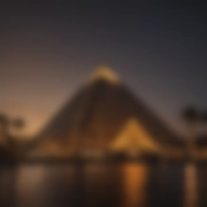 Luxor Hotel Pyramid - Glowing at Night