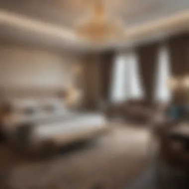 Luxurious guest room interior of the new hotel