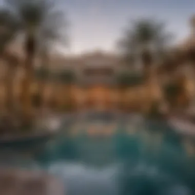 Luxurious MGM Resort Pool Area