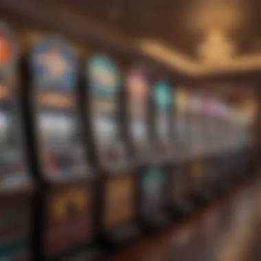 Vibrant Slot Machines of Mamma Mia Las Vegas Colorful slot machines at Mamma Mia Las Vegas
