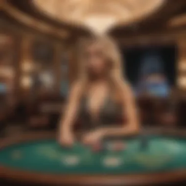 Luxurious Poker Setting at Mandalay Bay Elegant poker table at Mandalay Bay