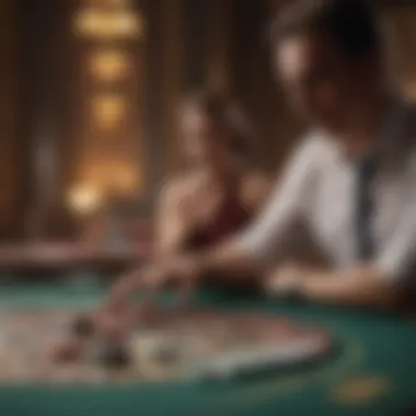 A focused player strategizing at a European Roulette table