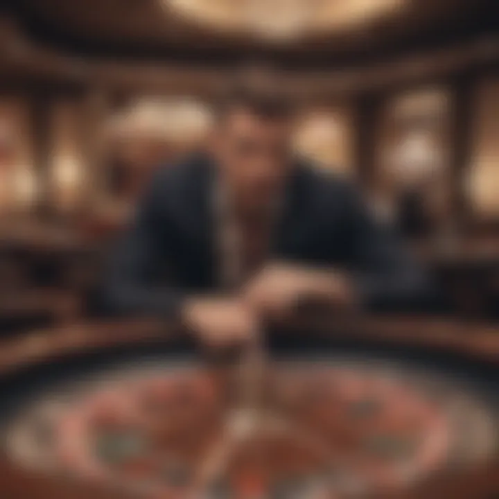 Focused dealer at a roulette table