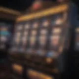 Elegant slot machine with glowing lights