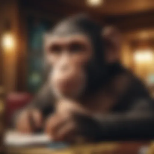 A captivating illustration of the Monkey in the Bank game interface