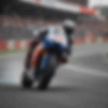 Exciting MotoGP race finish with blurred motion