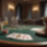 Elegant Poker Table with Premium Cards