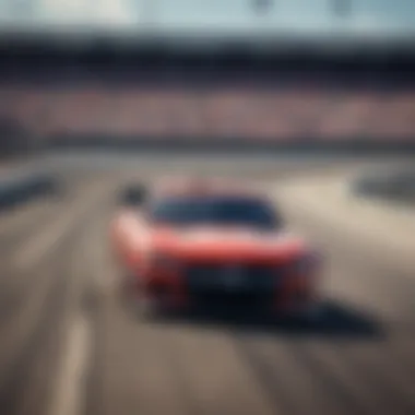 Sleek NASCAR Race Car on Track Sleek NASCAR Race Car on Track
