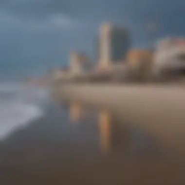 A scenic view of Atlantic City beachfront