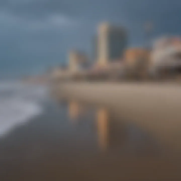 A scenic view of Atlantic City beachfront