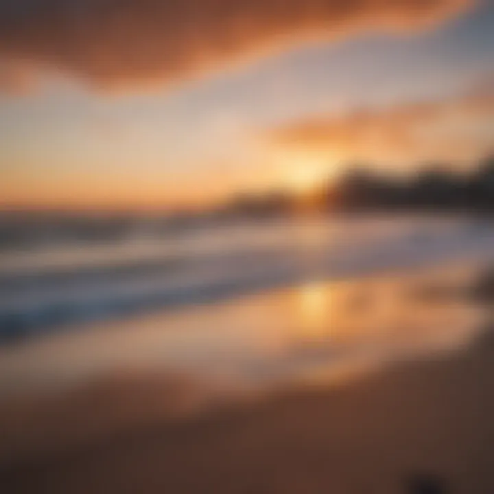 Stunning sunset over Ocean City Beach, complementing the resort's coastal charm