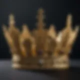 Gilded Ocean King Crown on Velvet