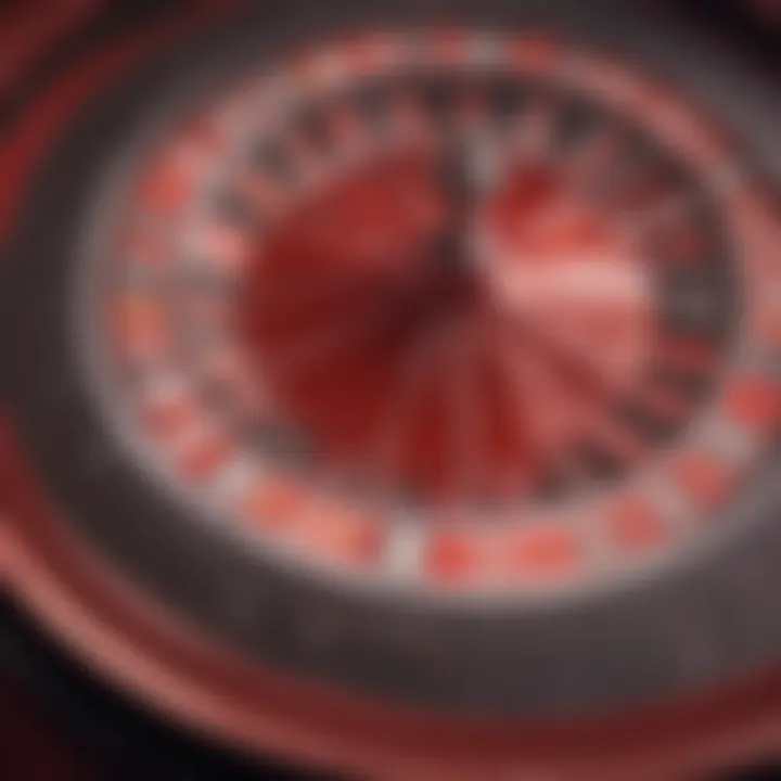 Vibrant Red Roulette Wheel