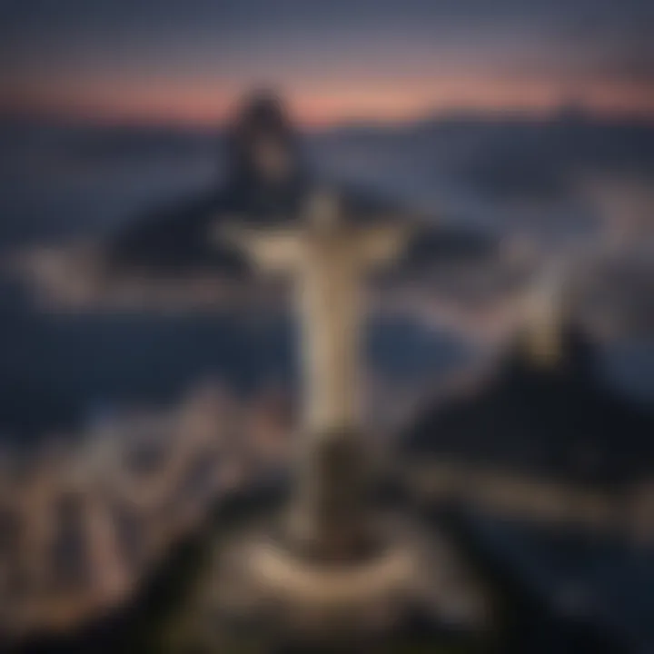 Iconic Christ the Redeemer Statue Against Rio Skyline