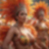 Vibrant Samba Dancers in Rio Carnival