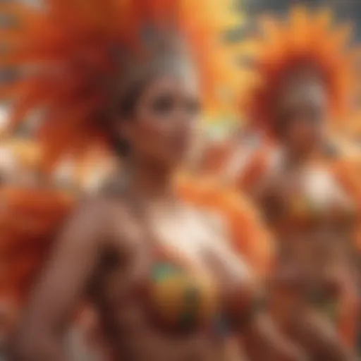 Vibrant Samba Dancers in Rio Carnival