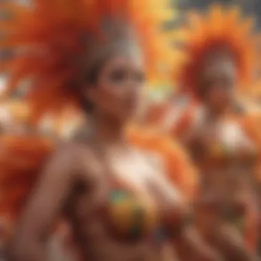 Colorful Samba Dancers at Rio Carnival Vibrant Samba Dancers in Rio Carnival