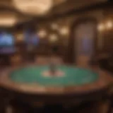 Elegant poker table at Riverwind Casino