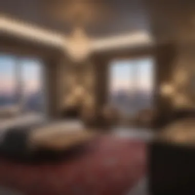 Luxurious suite with panoramic city views