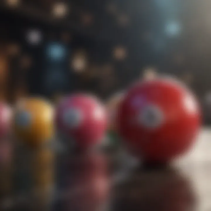 Sparkling Bingo Balls in Motion