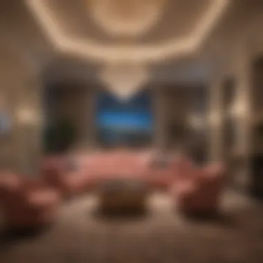 Chic Relaxation Space Stylish Lounge Area in Encore Boston Premier King Room