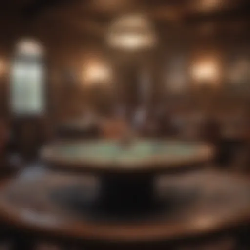 Vintage Poker Table in Tennessee Saloon