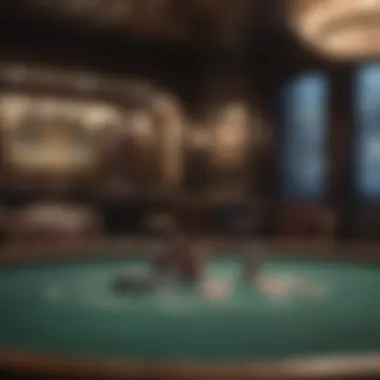 A historic poker table set in a classic New York venue